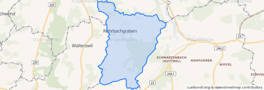 Mapa de ubicacion de Rohrbachgraben.