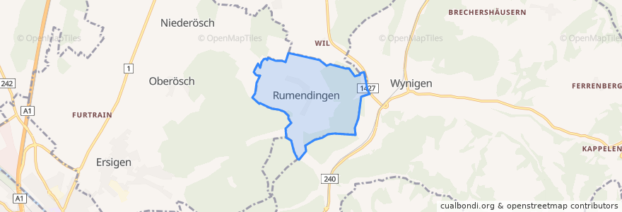 Mapa de ubicacion de Rumendingen.