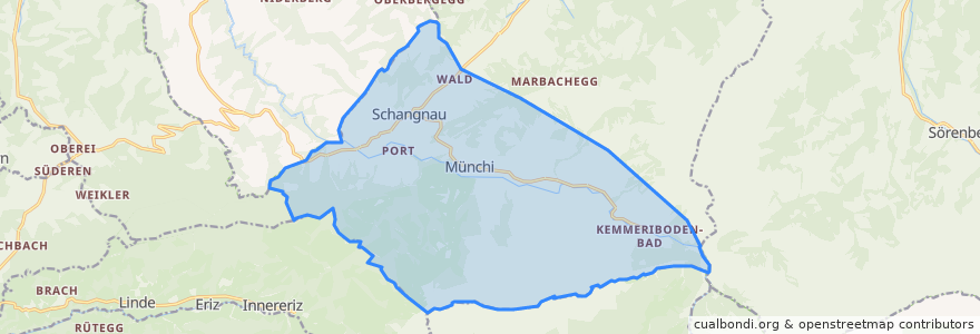 Mapa de ubicacion de Schangnau.