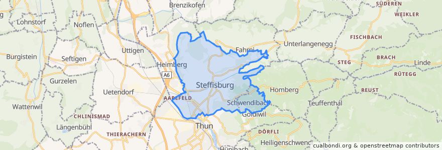 Mapa de ubicacion de Steffisburg.