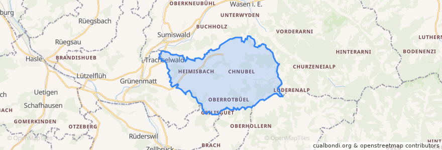 Mapa de ubicacion de Trachselwald.