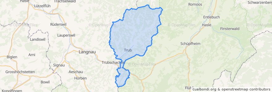 Mapa de ubicacion de Trub.