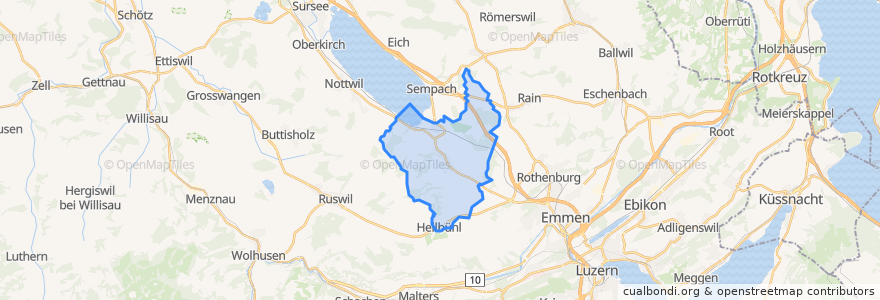 Mapa de ubicacion de Neuenkirch.