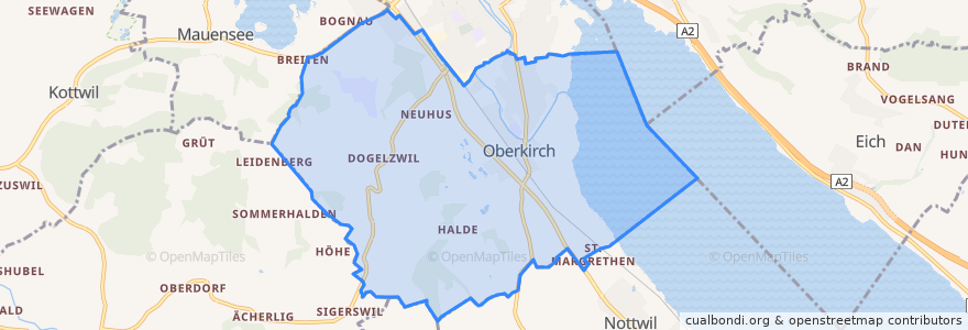 Mapa de ubicacion de Oberkirch.