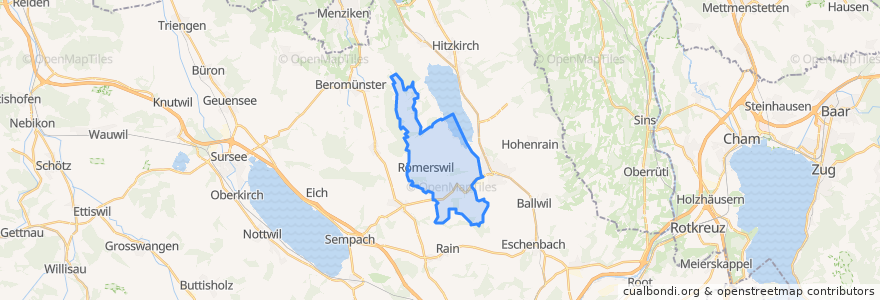 Mapa de ubicacion de Römerswil.