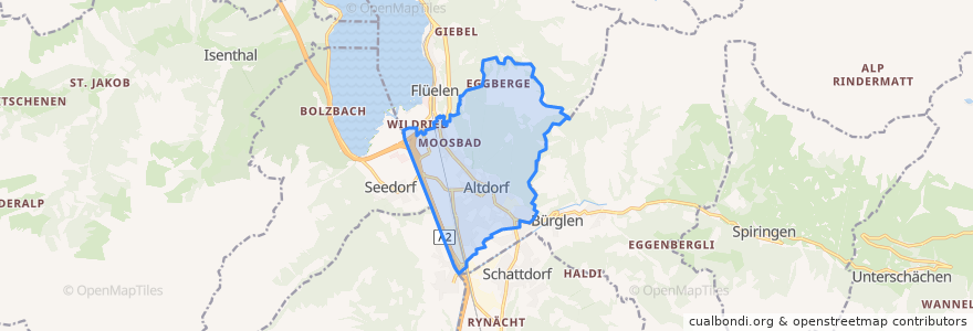 Mapa de ubicacion de Altdorf (UR).