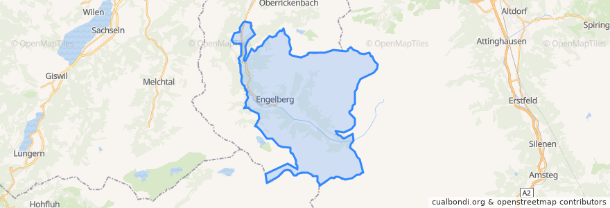 Mapa de ubicacion de Engelberg.