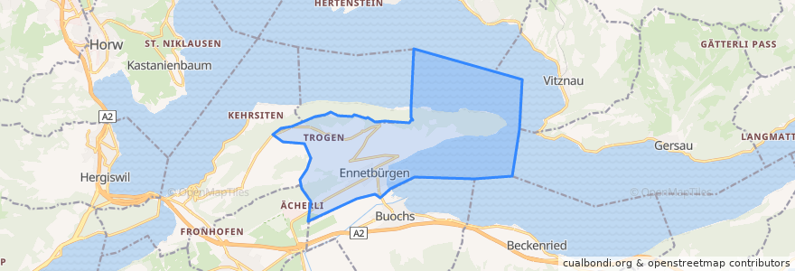 Mapa de ubicacion de Ennetbürgen.