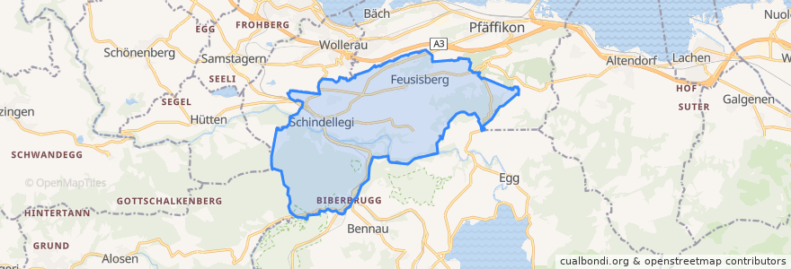 Mapa de ubicacion de Feusisberg.