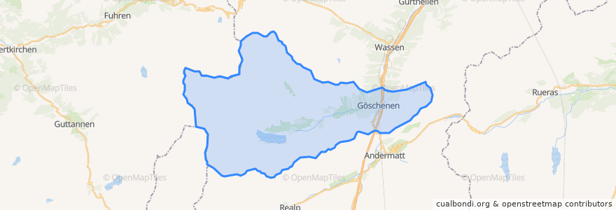 Mapa de ubicacion de Göschenen.