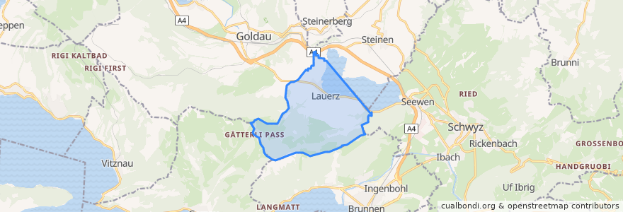 Mapa de ubicacion de Lauerz.