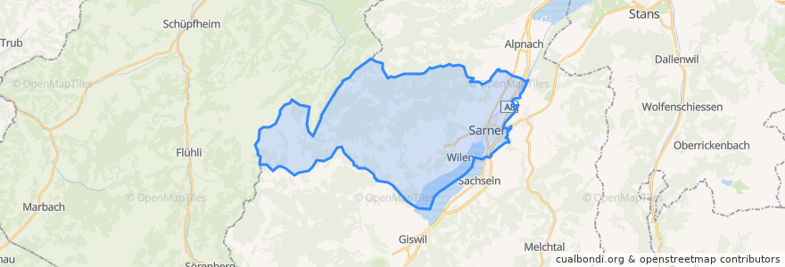 Mapa de ubicacion de Sarnen.