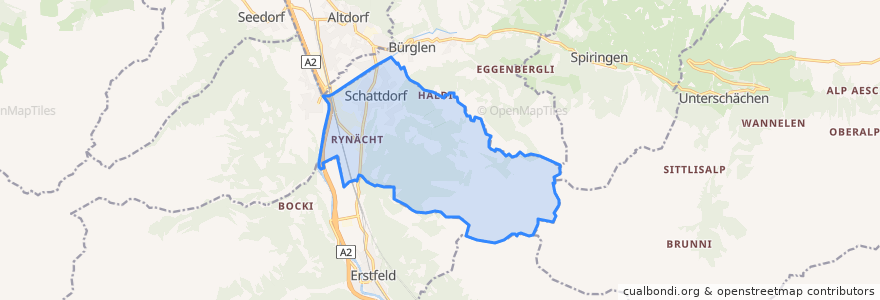 Mapa de ubicacion de Schattdorf.