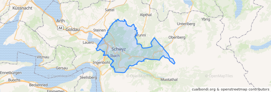 Mapa de ubicacion de Schwyz.