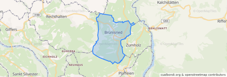 Mapa de ubicacion de Brünisried.