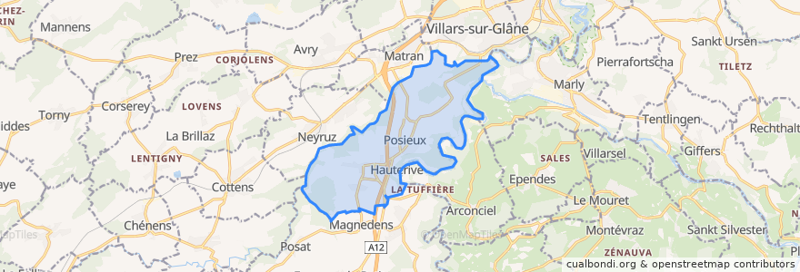 Mapa de ubicacion de Hauterive.