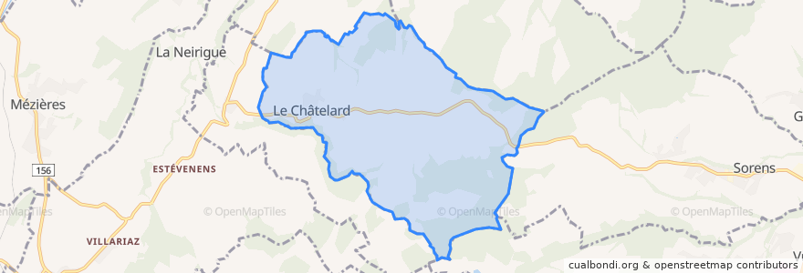 Mapa de ubicacion de Le Châtelard.