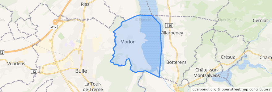 Mapa de ubicacion de Morlon.