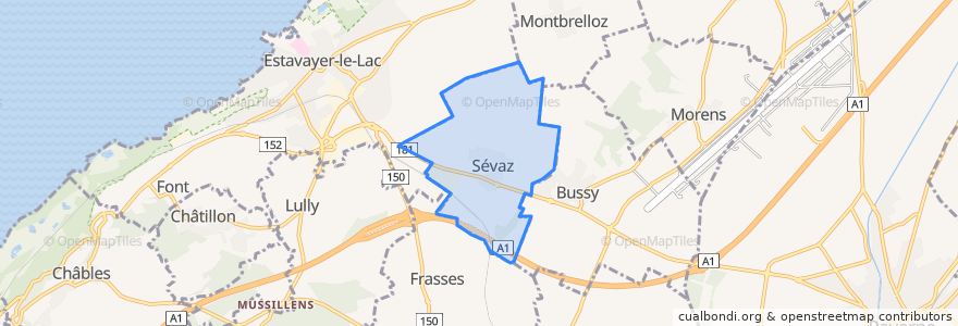 Mapa de ubicacion de Sévaz.