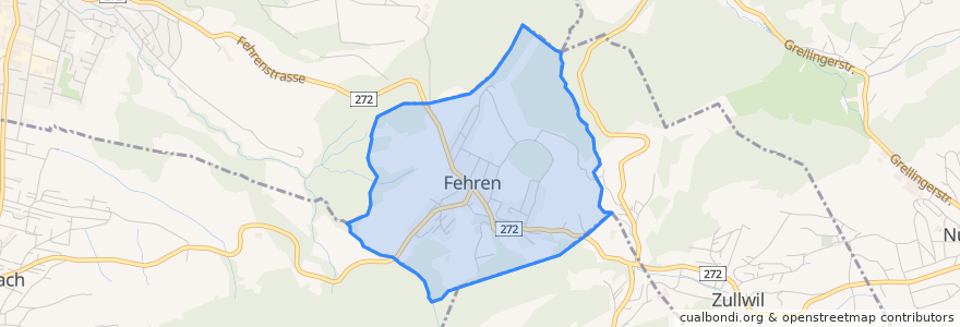 Mapa de ubicacion de Fehren.