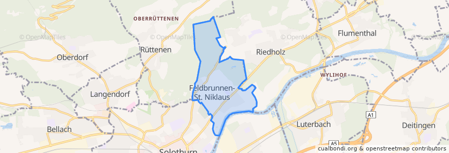 Mapa de ubicacion de Feldbrunnen-St. Niklaus.