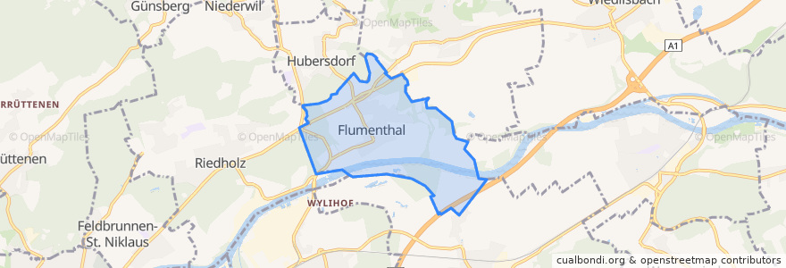 Mapa de ubicacion de Flumenthal.