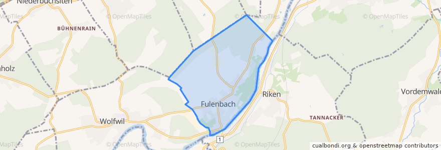 Mapa de ubicacion de Fulenbach.