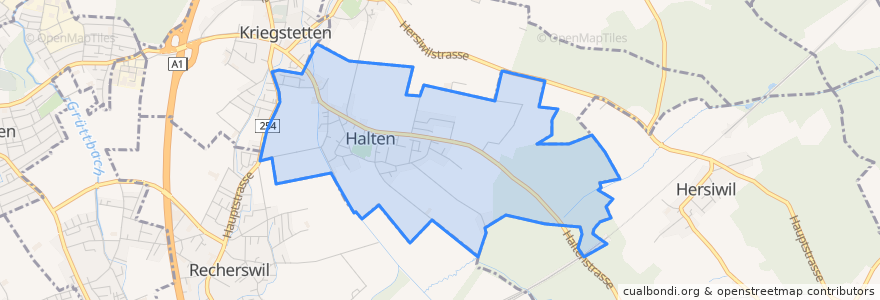 Mapa de ubicacion de Halten.