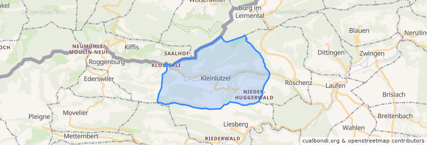 Mapa de ubicacion de Kleinlützel.