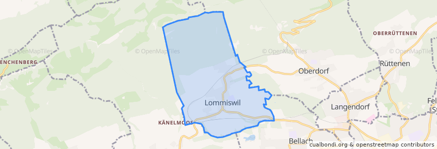 Mapa de ubicacion de Lommiswil.