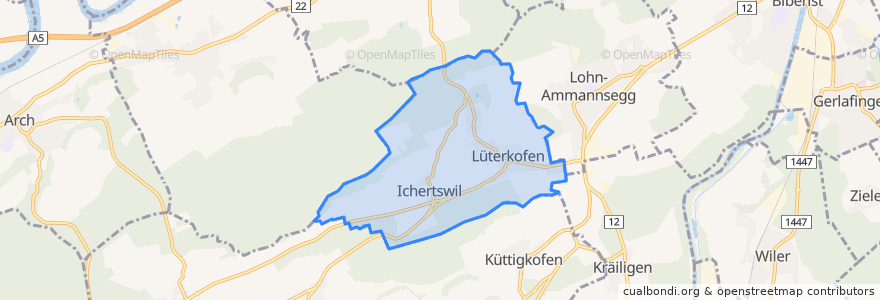 Mapa de ubicacion de Lüterkofen-Ichertswil.