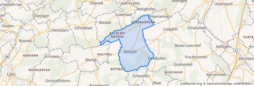 Mapa de ubicacion de Messen.