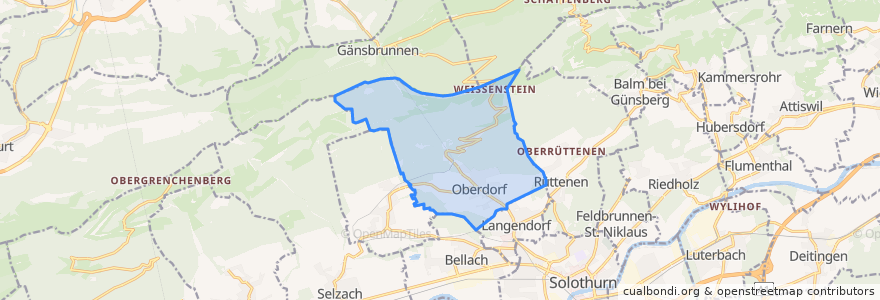 Mapa de ubicacion de Oberdorf (SO).