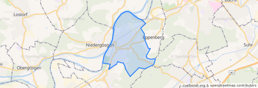 Mapa de ubicacion de Schönenwerd.