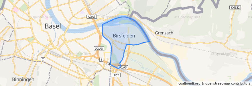 Mapa de ubicacion de Birsfelden.