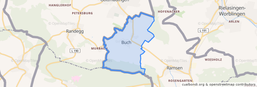 Mapa de ubicacion de Buch (SH).