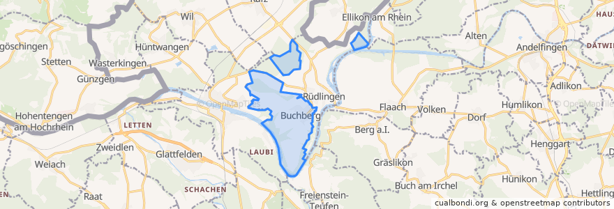 Mapa de ubicacion de Buchberg.