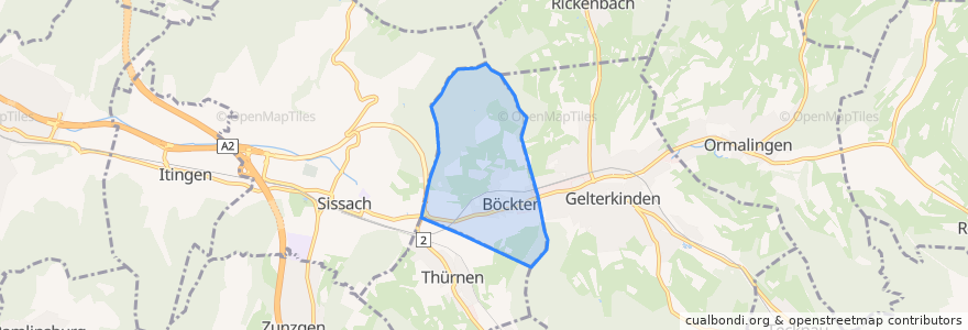 Mapa de ubicacion de Böckten.