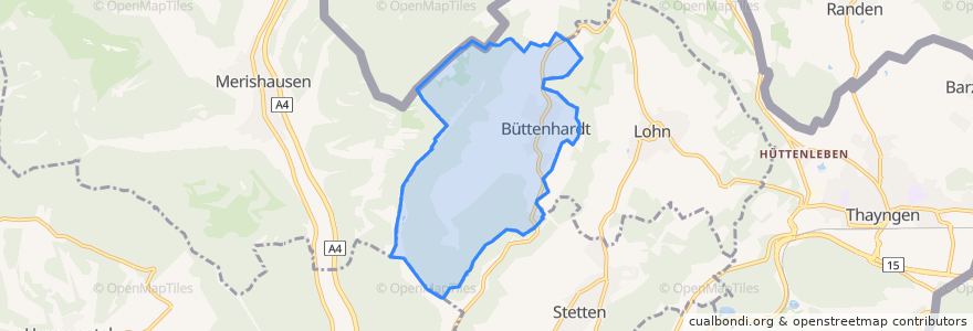 Mapa de ubicacion de Büttenhardt.