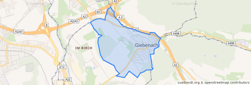 Mapa de ubicacion de Giebenach.