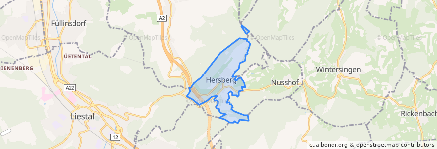 Mapa de ubicacion de Hersberg.