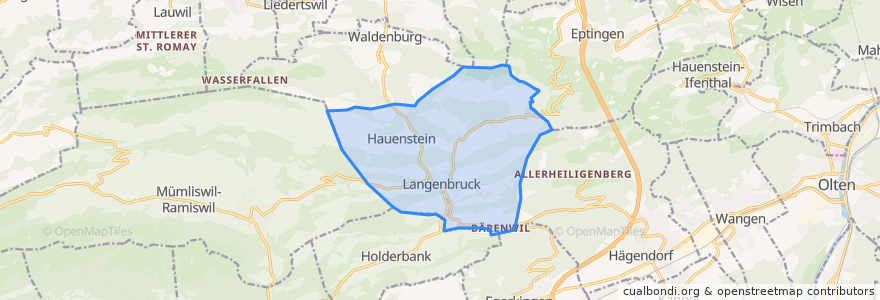 Mapa de ubicacion de Langenbruck.