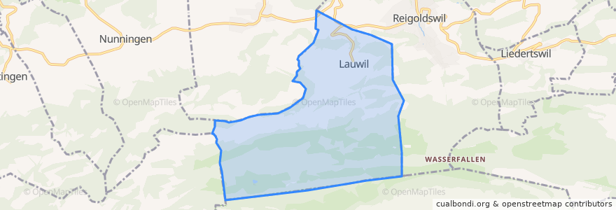 Mapa de ubicacion de Lauwil.