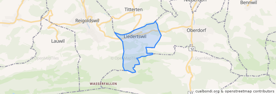 Mapa de ubicacion de Liedertswil.