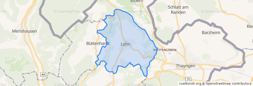 Mapa de ubicacion de Lohn (SH).