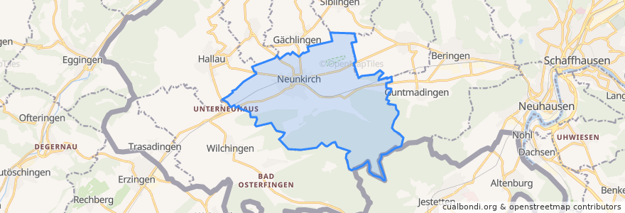 Mapa de ubicacion de Neunkirch.