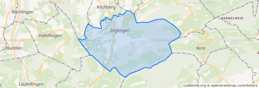 Mapa de ubicacion de Zeglingen.