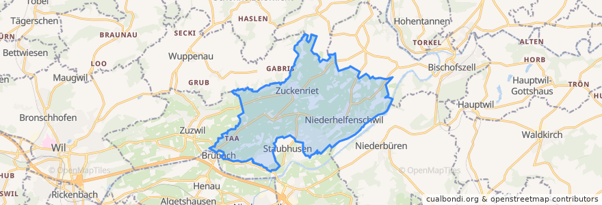 Mapa de ubicacion de Niederhelfenschwil.