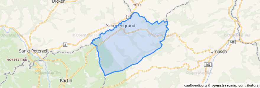 Mapa de ubicacion de Schönengrund.