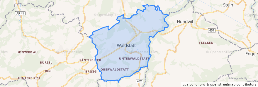 Mapa de ubicacion de Waldstatt.